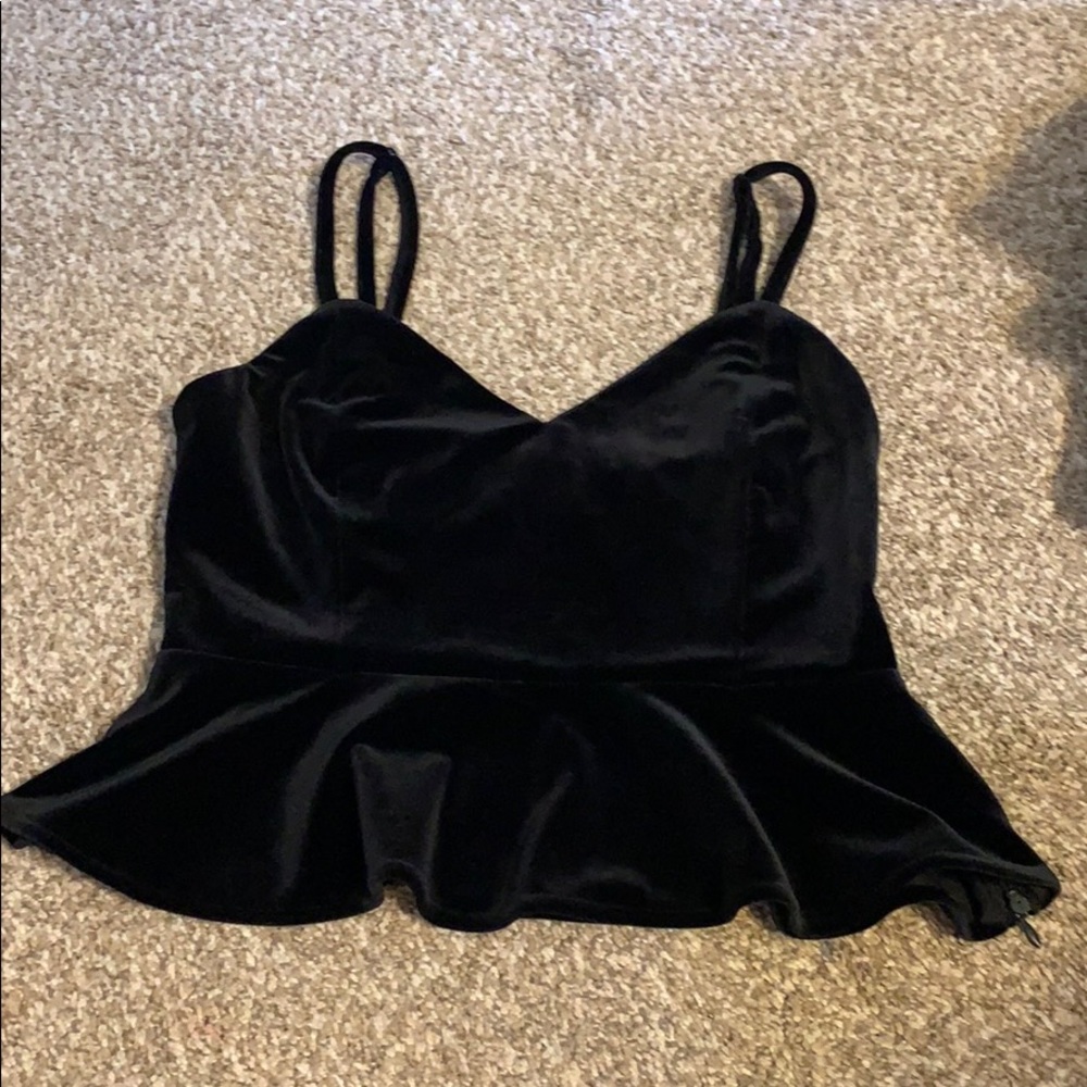 Velvet crop top